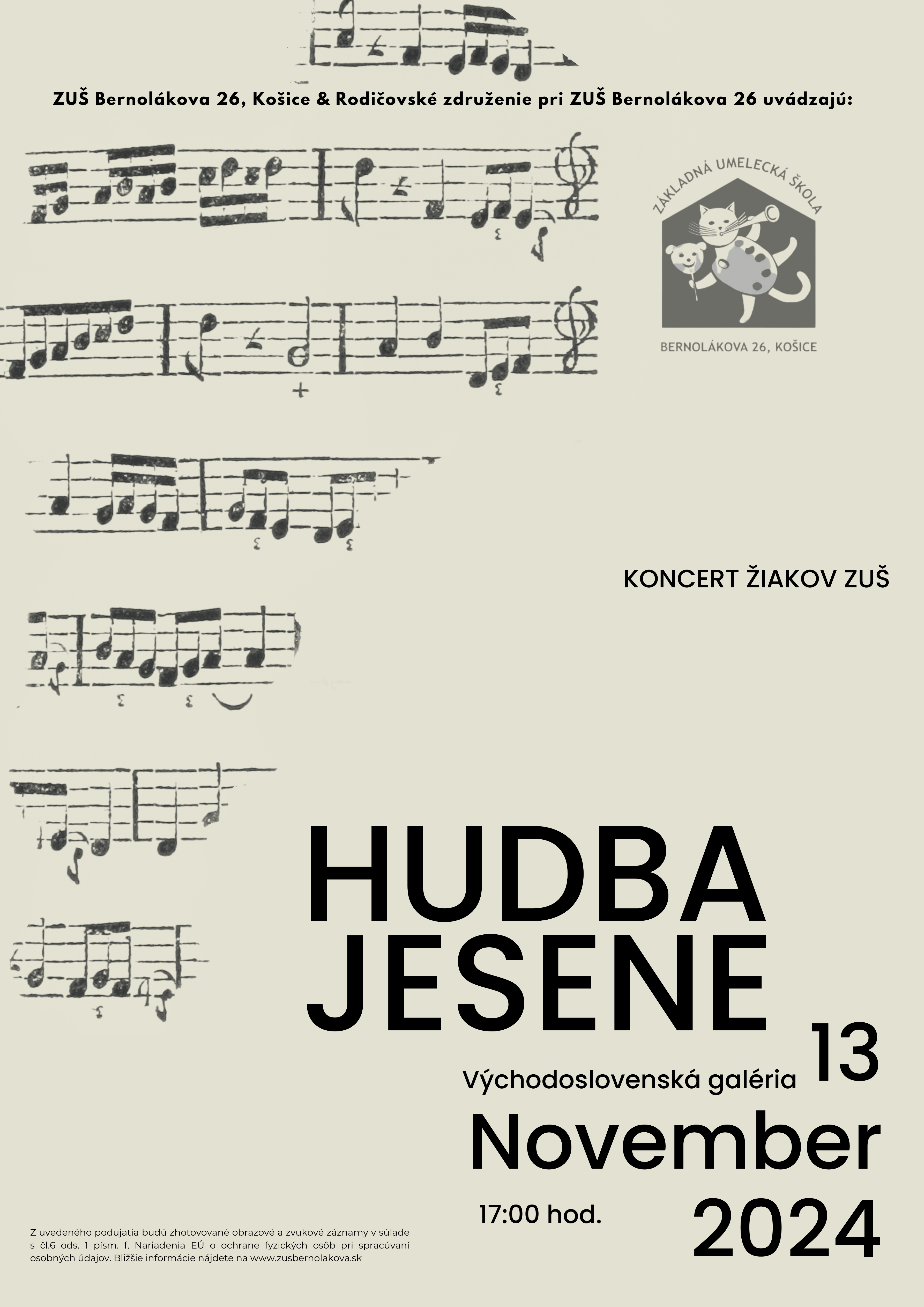 Verejný koncert - Hudba jesene 2024